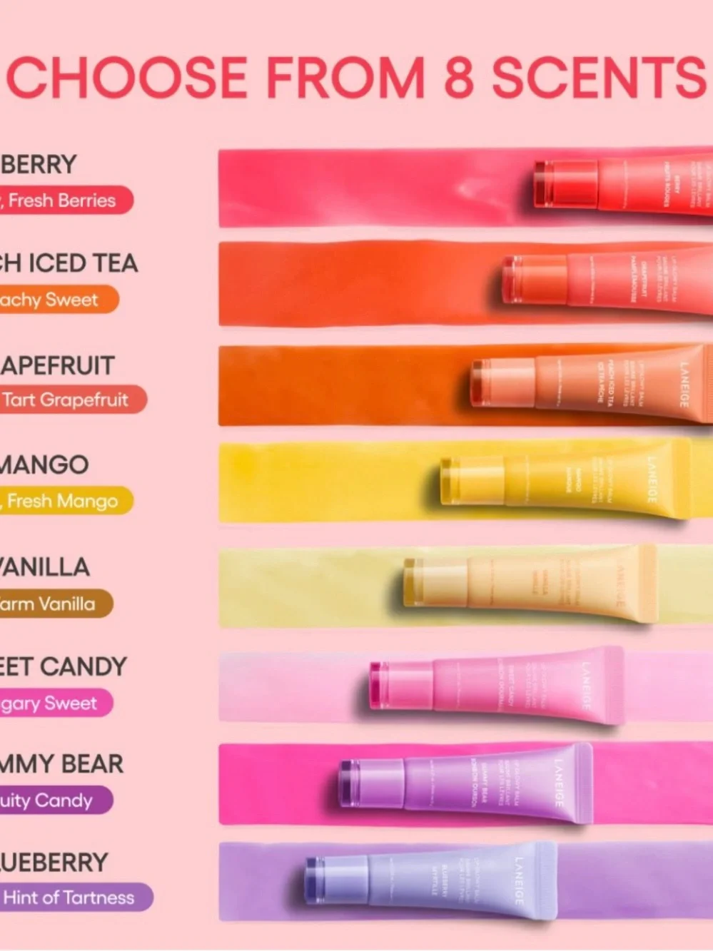 LANEIGE Lip Glowy Balm- Lightweight Hydration Lip Treatment w Shea Butter Mango